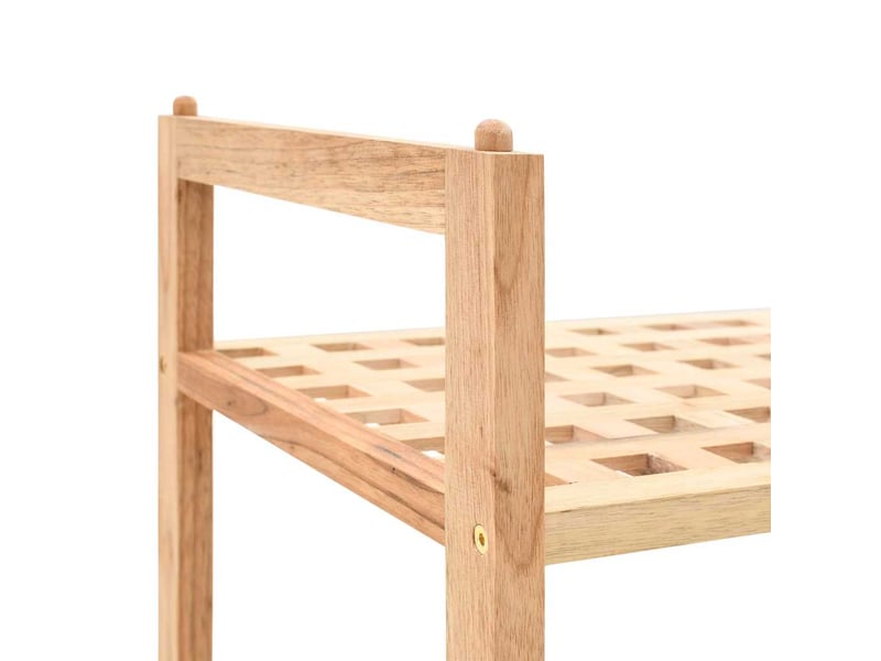  Meuble à chaussures, étagère à chaussures bois de noyer massif 69x26x81 cm  - Conforama D