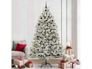 Sapin de noël - arbre de noël artificiel 240 cm 300 led blanc chaud