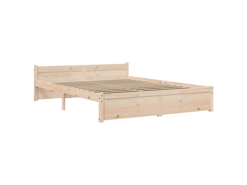  Lit double- lit adulte -  cadre de lit sans matelas bois massif 135x190 cm  - Conforama B