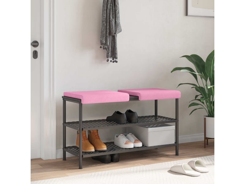  Lot de 2 coussins de banc, coussins d'assise, coussins pour chaisecanapé tissu rose profondeur 35 cm cf52512  - Conforama B