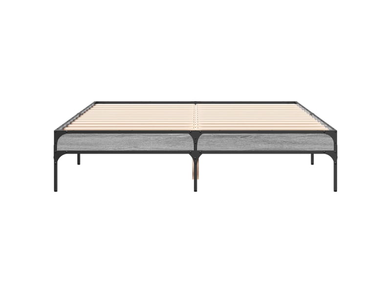  Lit double- lit adulte -  cadre de lit sans matelas sonoma gris 135x190 cm  - Conforama C