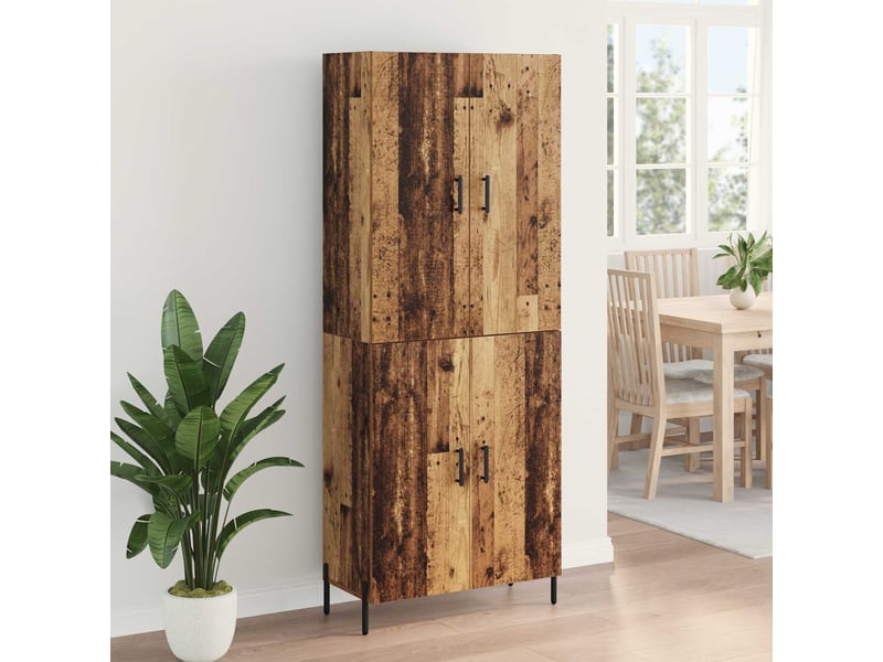 Buffet - haut armoire bois ancien 69,5 x 34 x 180 cm bois d'ingénierie - Conforama D
