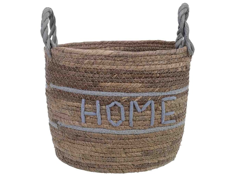  Lot de 2 paniers en fibre naturelle marron d30x23,5, d27x19,5 h cm  - Conforama E