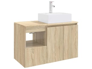 Ensemble de mobilier de salle de bain 2 pc chêne sonoma cf64131