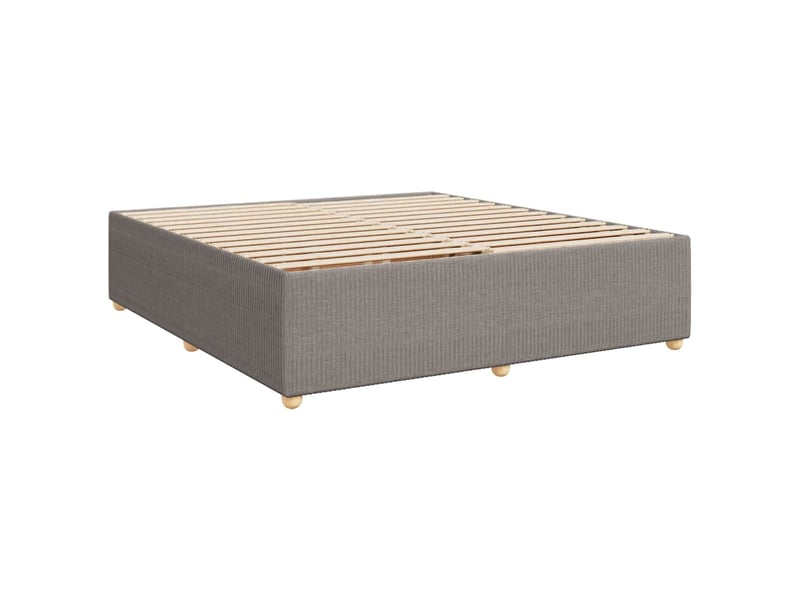 Lit double- lit adulte -  cadre de lit sans matelas taupe 200x200 cm tissu  - Conforama B