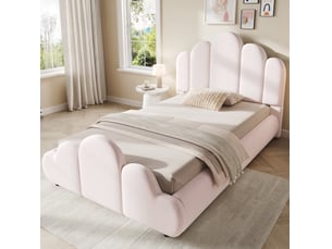 Lit simple 90x200 cm <strong>WISHDOR</strong> <strong></strong> coloris rose
