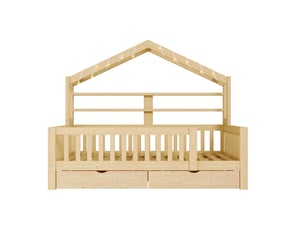 Lit cabane 140x200 cm BGSRYAO N879P000530N coloris naturel