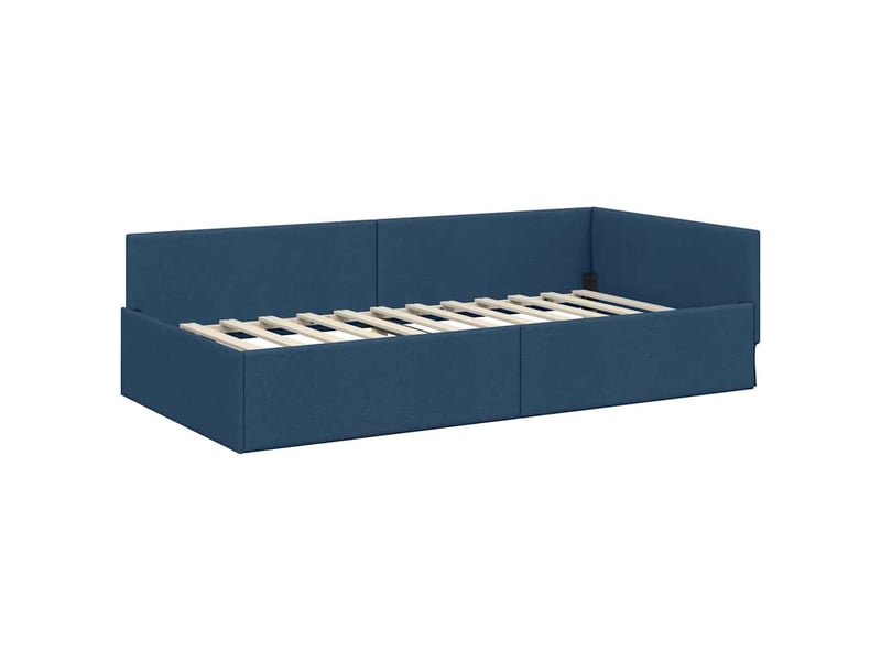 Lit adulte, lit simple, cadre de lit d'angle bleu 100cmx200cm tissu cf6823 - Conforama D
