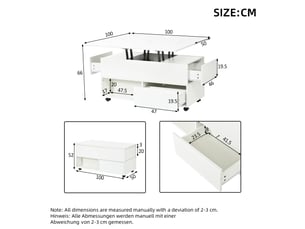 Table basse  coloris blanc <strong></strong> <strong></strong>