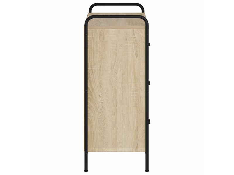 Buffet salon, buffet de rangement chêne sonoma 97x33x81 cm bois d'ingénierie shl70948 - Conforama E