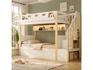 Lit superposé 2x90x200 cm <strong>STILVORA</strong>  <strong></strong> coloris bicolore