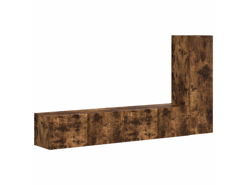  Ensemble meuble tv - banc tv - meuble de rangement 3 pcs chêne fumé bois d'ingénierie  - Conforama A