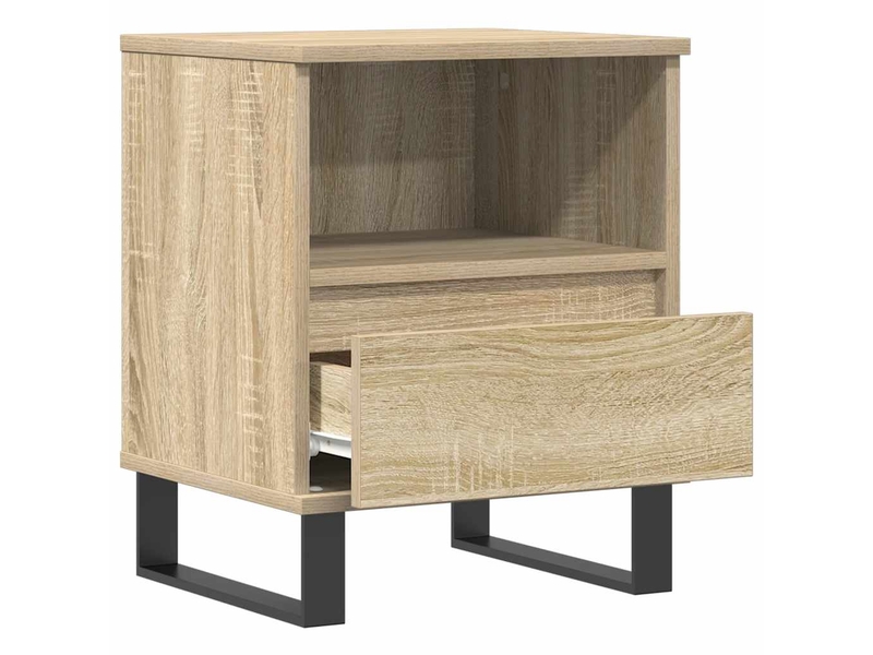  Lot de 2 tables de chevet - cabinet de chevet - table de nuit chêne sonoma 40x35x50 cm bois ingénierie  - Conforama D