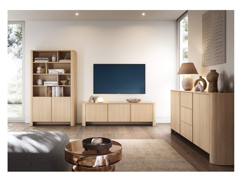  Meuble tv savio 3 portes - chêne SAVIO - Conforama C