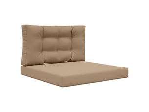 Coussin de canapé d'extérieur, coussin de chaise polyester taupe 80 x 80 cm cf54166