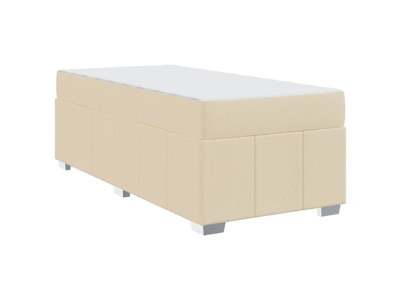  Lit simple- lit adulte -  cadre de lit avec matelas crème 90 x 200 cm tissu  - Conforama C