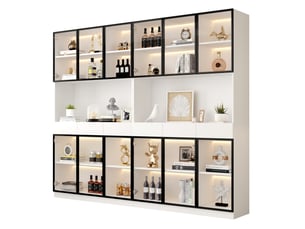 Vitrine coloris blanc  MODENUIT   - 240 cmx200 cm