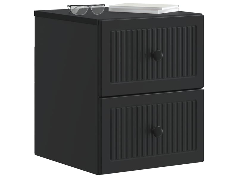  Table de chevet - cabinet de chevet - table de nuit mural noir 33 x 34,5 x 40 cm  - Conforama B