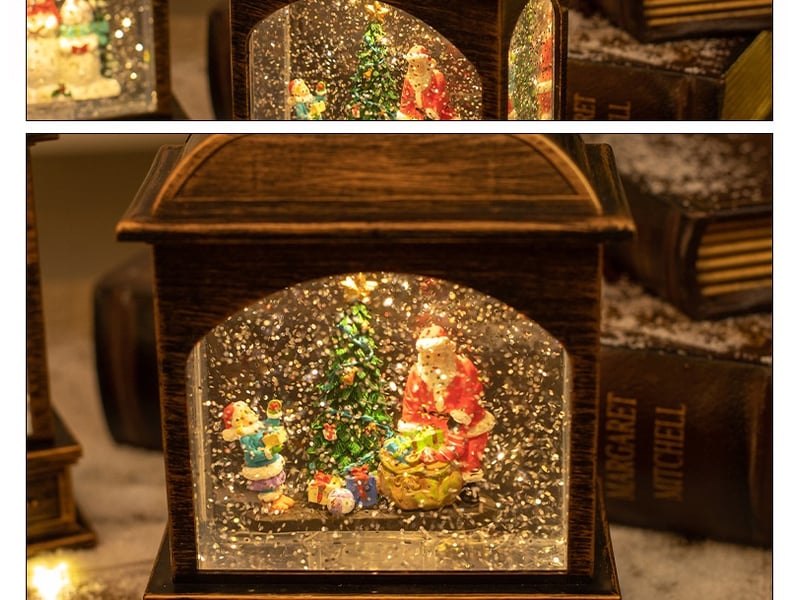  Lampe veilleuse thème de noël scène du père noël 13.5cmx8cmx21cm  - Conforama E