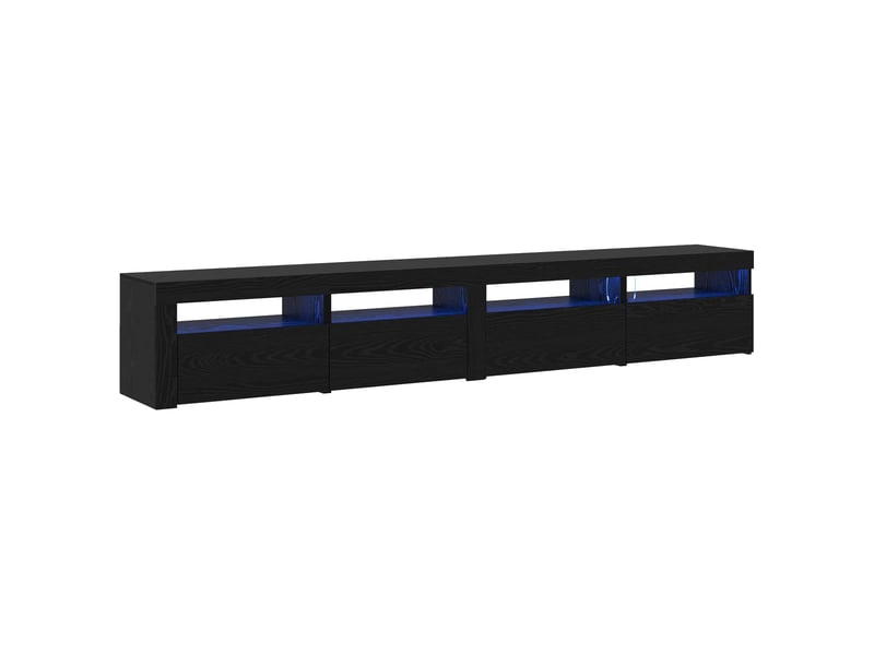  Ensemble meuble tv - banc tv - meuble de rangement 3 pcs chêne noir bois d'ingénierie  - Conforama A