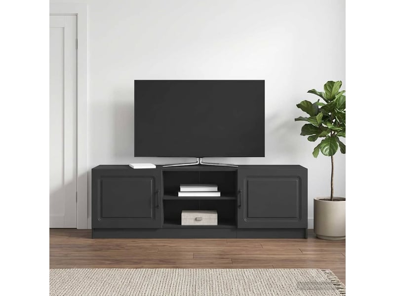  Meuble tv - banc tv - meuble de rangement noir 150 x 31 x 47 cm bois d'ingénierie  - Conforama B