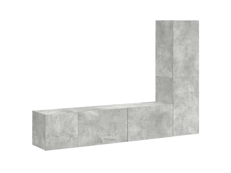  Ensemble de meubles tv 3 pcs gris béton bois d'ingénierie shl73591  - Conforama A