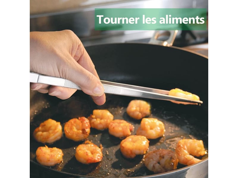  20cm pince cuisine 2pc professionnel pince du chef pincette culinaire de precision pour viande barbecue décoration No Commercial reference - Conforama C