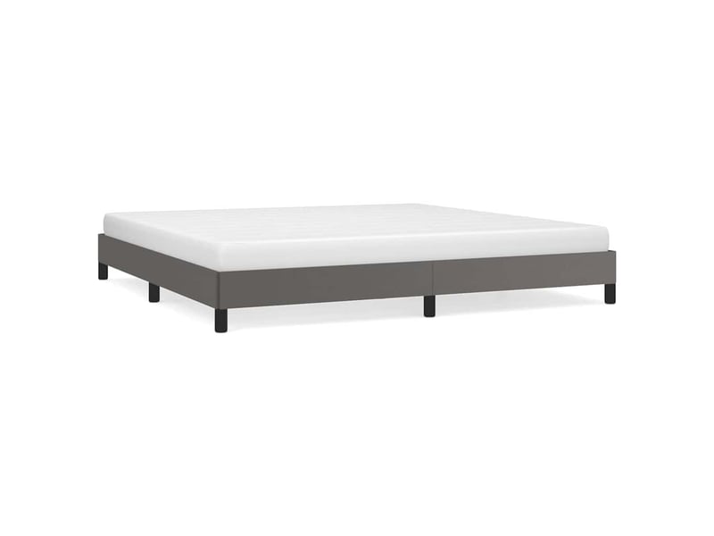  Lit double- lit adulte -  cadre de lit sans matelas gris 200x200 cm similicuir  - Conforama A