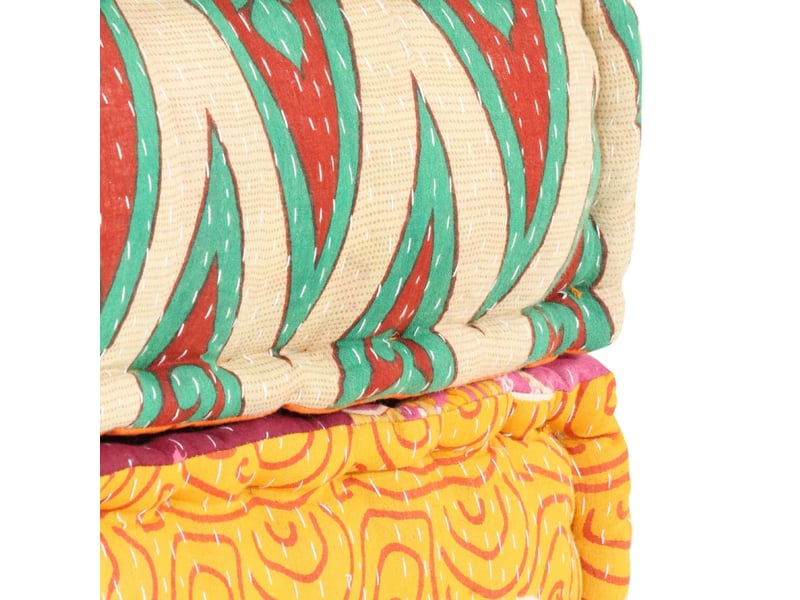  Coussin de sol pouf repose-pieds 60x70x36 cm en tissu patchwork dec021303  - Conforama D