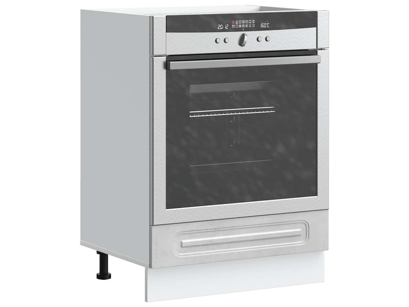 Armoire à four, armoire de cuisine kalmar gris béton bois d'ingénierie  - Conforama B