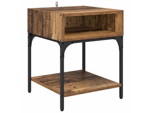 Table de chevet - cabinet de chevet - table de nuit bois ancien 40 x 40 x 50 cm bois d'ingénierie