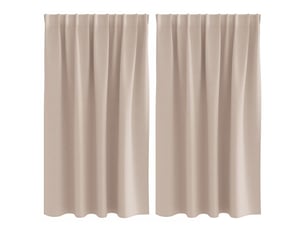 Lot de 2 rideaux occultants, rideaux black-out avec anneaux taupe 140 x 140 cm cf44768