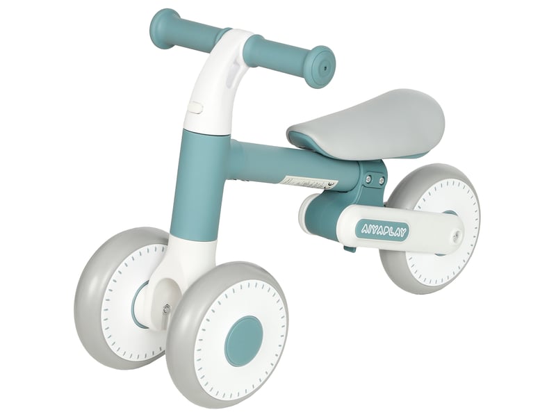  Draisienne bébé 1-2 ans pliable, siège réglable, direction limitée à 135°, pneus eva silencieux, 52x23x36,5cm, bleu  - Conforama B