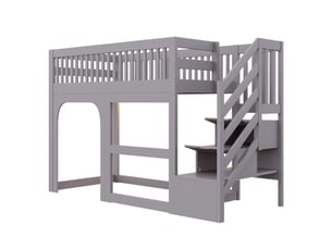 Lit mezzanine 90x200 cm coloris gris