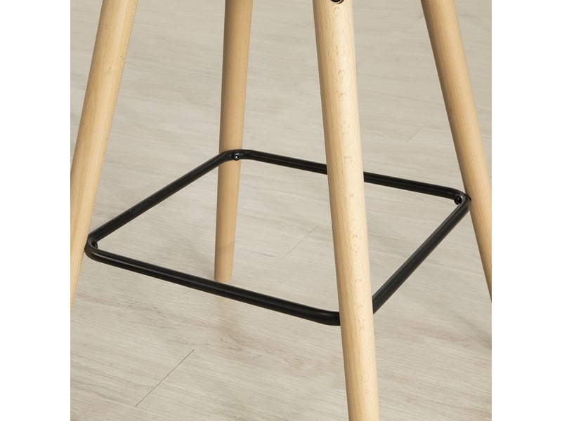 Tabouret Cuisine Design Tabourets De Bar Rotatifs 360° Avec Dossier - Lot De 2, Hauteur Siège 75cm Chaise Pivotante