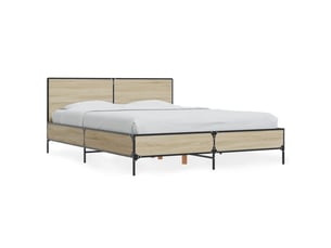 Lit 2 places 135x190 cm    coloris marron