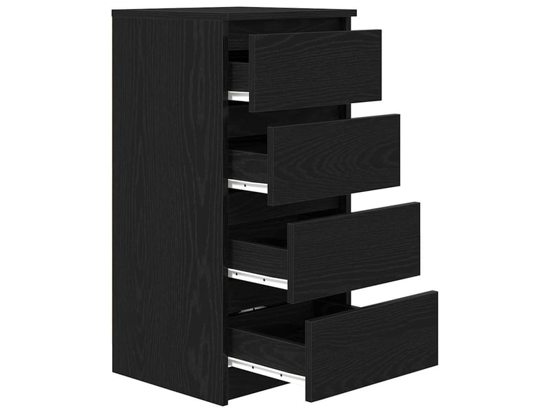  Buffet - bahut - meuble de rangement chêne noir 37,5x35x76 cm bois d'ingénierie  - Conforama E