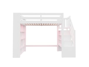 Lit mezzanine 90x200 cm coloris blanc