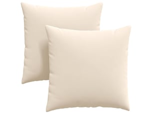 Lot de 2 coussins de canapé, coussins décoratifs tissu beige 80 x 80 cm cf58760