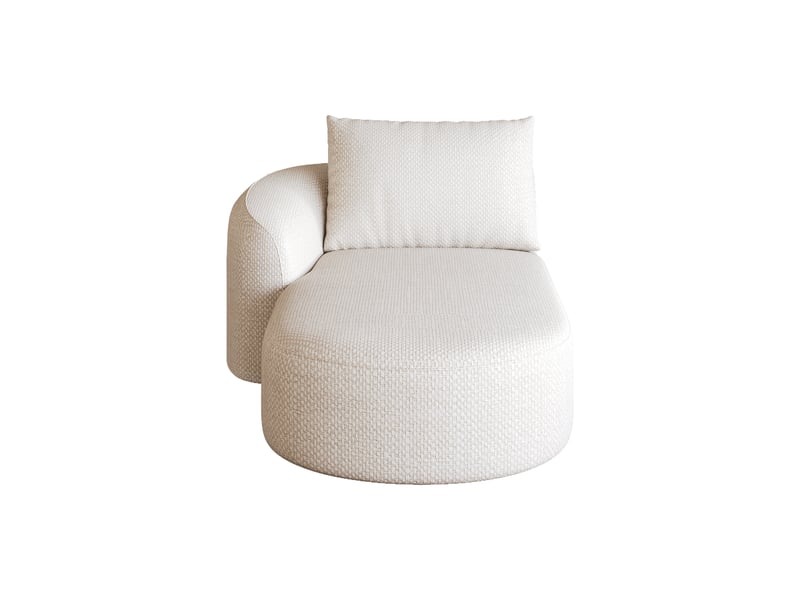  Canapé d'angle gauche convertible blanc 2 places, petit canapé lit compact avec méridienne, 168cm  - Conforama A