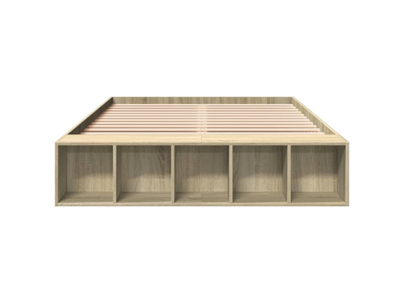  Lit double- lit adulte -  cadre de lit sans matelas chêne sonoma 135x190 cm  - Conforama C