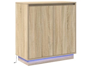 Buffet - bahut - meuble de rangement led chêne sonoma 71 x 34,5 x 75 cm bois d'ingénierie