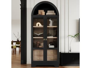 Buffet 2 porte(s)  2 tiroir(s) <strong></strong> <strong></strong> - 76.2 cm coloris noir 