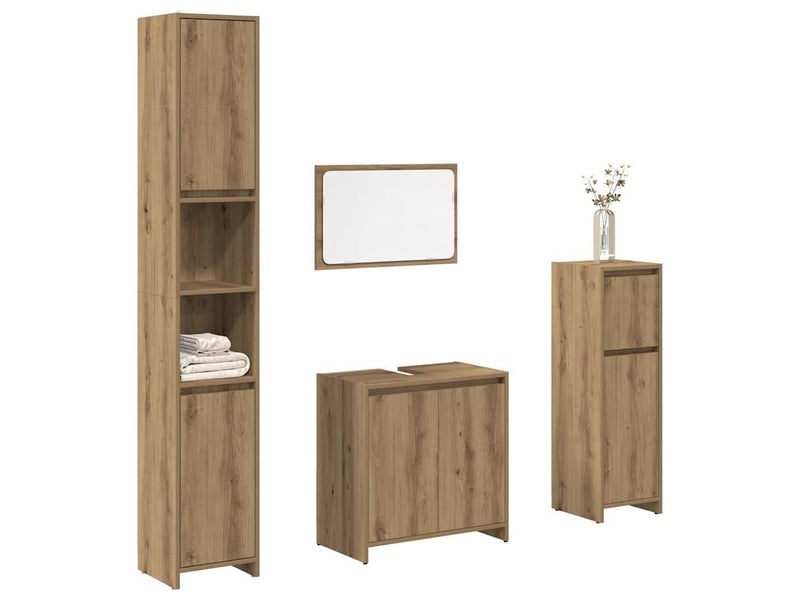  Ensemble de meubles salle de bain 4 pcs bois d'ingénierie cf63965  - Conforama B