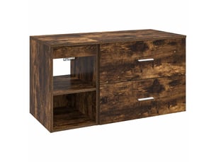 Ensemble de mobilier de salle de bain 2 pcs chêne fumé shl8002