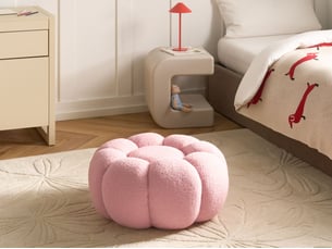 Pouf / repose pied <strong>BELIANI</strong> <strong></strong> rose