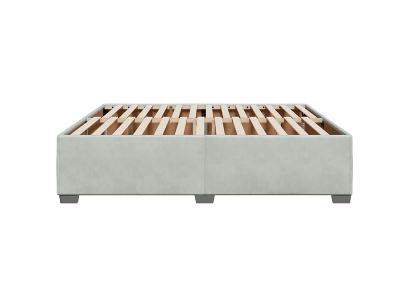  Lit double- lit adulte -  cadre de lit sans matelas gris clair 200x200 cm velours  - Conforama D