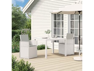 Vidaxl ensemble de salle à manger pour jardin avec coussin 3 pcs pp