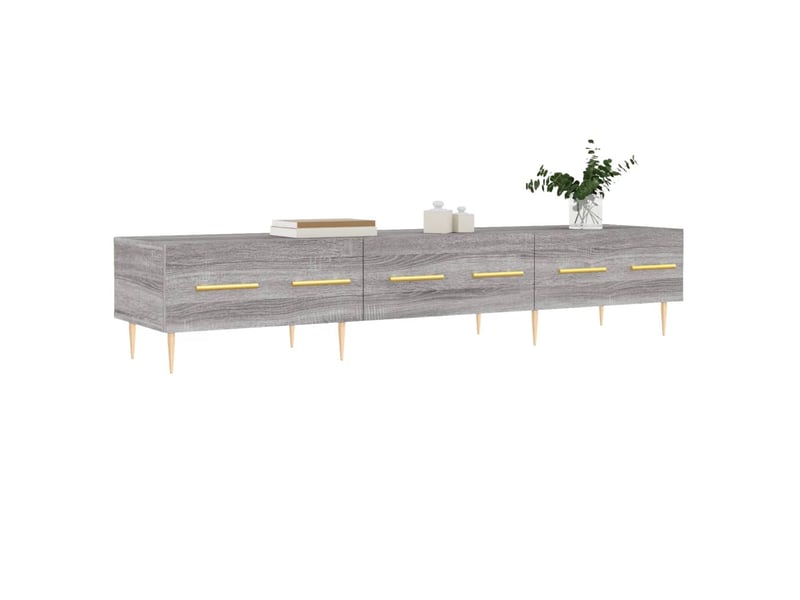  Meuble tv - banc tv - meuble de rangement sonoma gris 150x36x30 cm bois d'ingénierie  - Conforama C