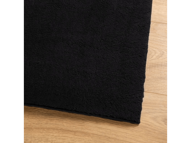  Tapis à poils courts doux et lavable noir 80x150 cm - comfortxl 375109 - Conforama C